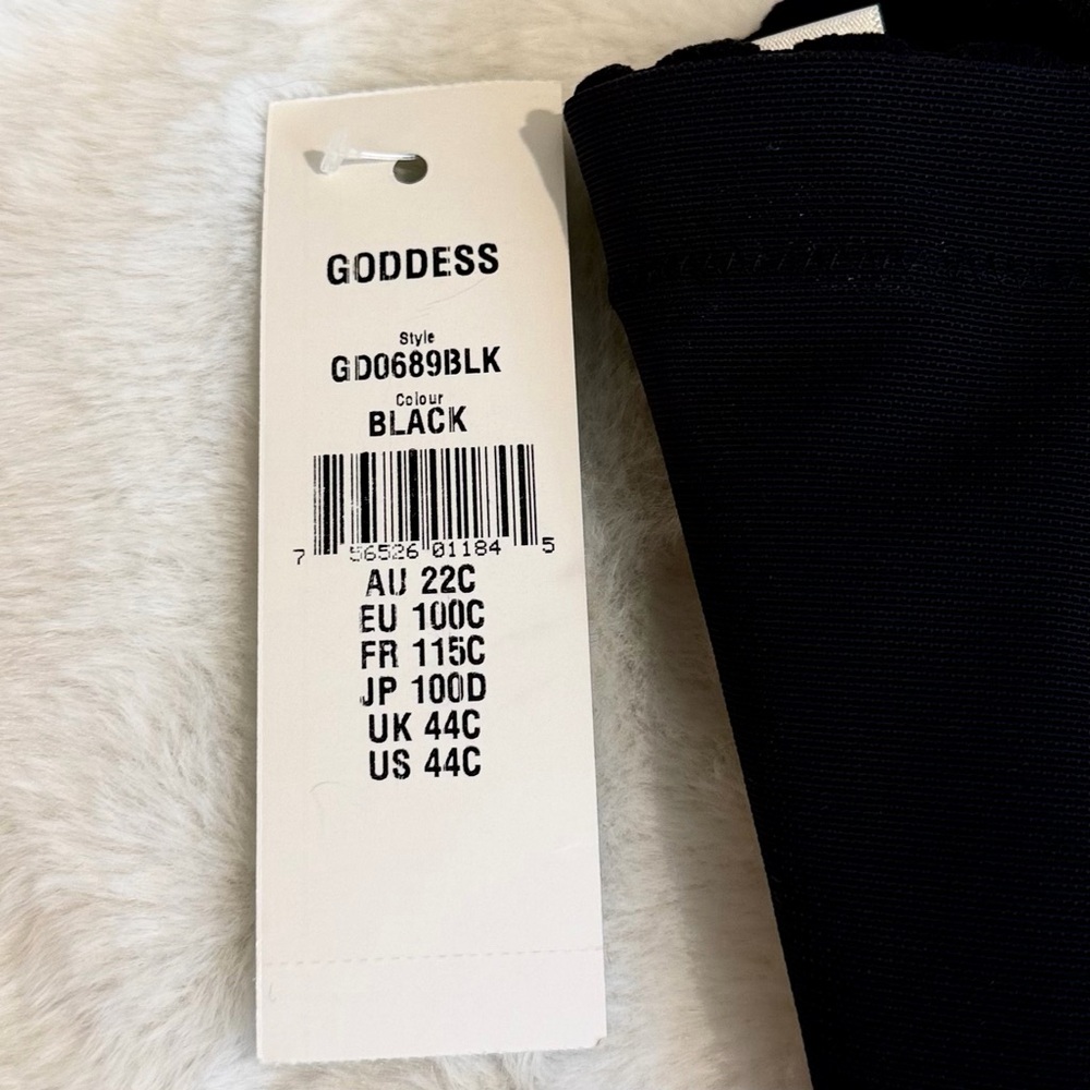 NWT Goddess Black Lace Strapless Bustier Bra #GD0689 with Optional Straps Sz 44C - Picture 8 of 12